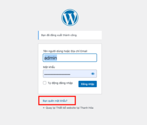 Lấy lại mật khẩu quản trị website wordpress thông qua email quản trị